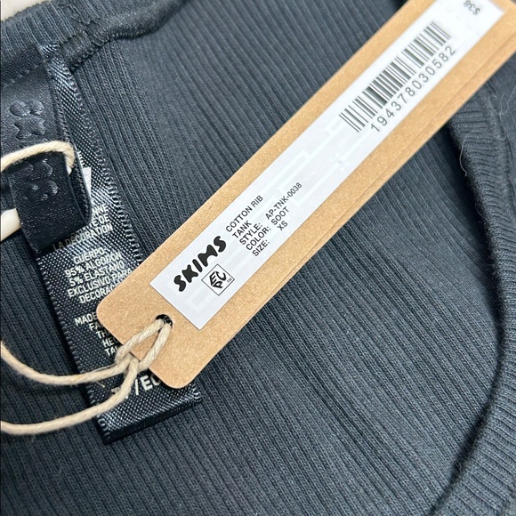 Skims Cotton Rib Tank Soot New FIRM - Picture 7 of 7